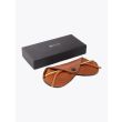 8000 Eyewear 8-M4 Sunglasses Gold Shiny Box and Case Front View