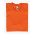 American Apparel 2001 Men’s Fine Jersey S/S T-shirt Orange Folded Front View