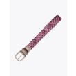 Anderson's Leather-Trimmed Elasticated Belt Pink-Gold-Blue Front View