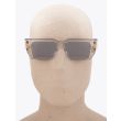 Balmain B-VI Square-Frame Grey Crystal Sunglasses with mannequin front view