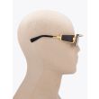 Balmain Wonder Boy III Shield-Shaped Gold/Black Sunglasses with mannequin side view