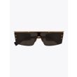 Balmain Wonder Boy III Shield-Shaped Gold/Black Sunglasses with folded temples front view