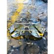 Subsystem - Dita Sunglasses Aviator Black Iron/Gold front on the ice frame view