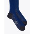 Gallo Long Socks Twin Ribbed Cotton Blue / Anthracite 2