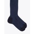 Gallo Long Socks Twin Ribbed Cotton Navy Blue / Blue 2