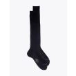 Gallo Ribbed Cotton Long Socks Black 1