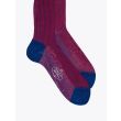 Gallo Short Socks Twin Ribbed Cotton Red / Blue 2