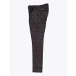 Giab's Archivio Cocktail Wool Pleated Pants Check Brown / Navy Blue 2