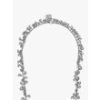 Goti CN1283 Silver Necklace w/Leaves Double Chain Details