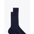 Gallo Short Socks Ribbed Wool Navy Blue - E35 SHOP