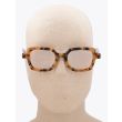 Kuboraum Mask P4 D-Frame Glasses Yellow Havana with mannequin front view