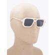 Kuboraum Mask P8 D-Frame Sunglasses White with mannequin three-quarter right view