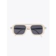 Kuboraum Mask P8 D-Frame Sunglasses White with folded temples front view