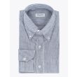 Salvatore Piccolo Slim Fit Button Down Striped Oxford Shirt Indigo 1