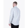 Salvatore Piccolo Slim Fit Collar PC-Open Striped Blue Cotton Oxford Shirt White Back Three-quarter