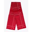 The Hill-Side Souvenir Bandana Scarf Rancher Logo Red Front View