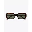 Vava White Label 0052 D-Frame Sunglasses Havana with temple folded front view
