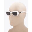 Vava White Label 0052 D-Frame Sunglasses White with mannequin three-quarter left view