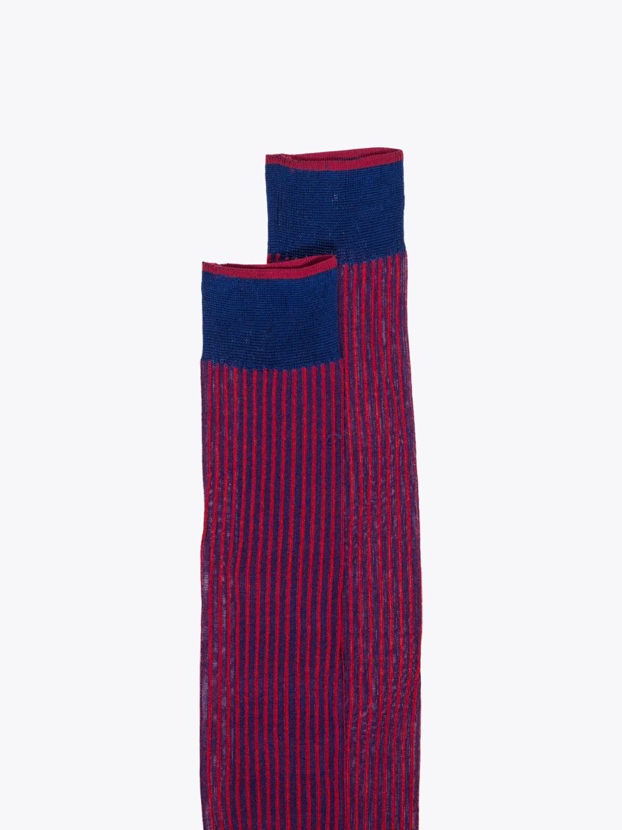 Sailboats and Anchor Cotton Sock in Red – Lorenzo Uomo