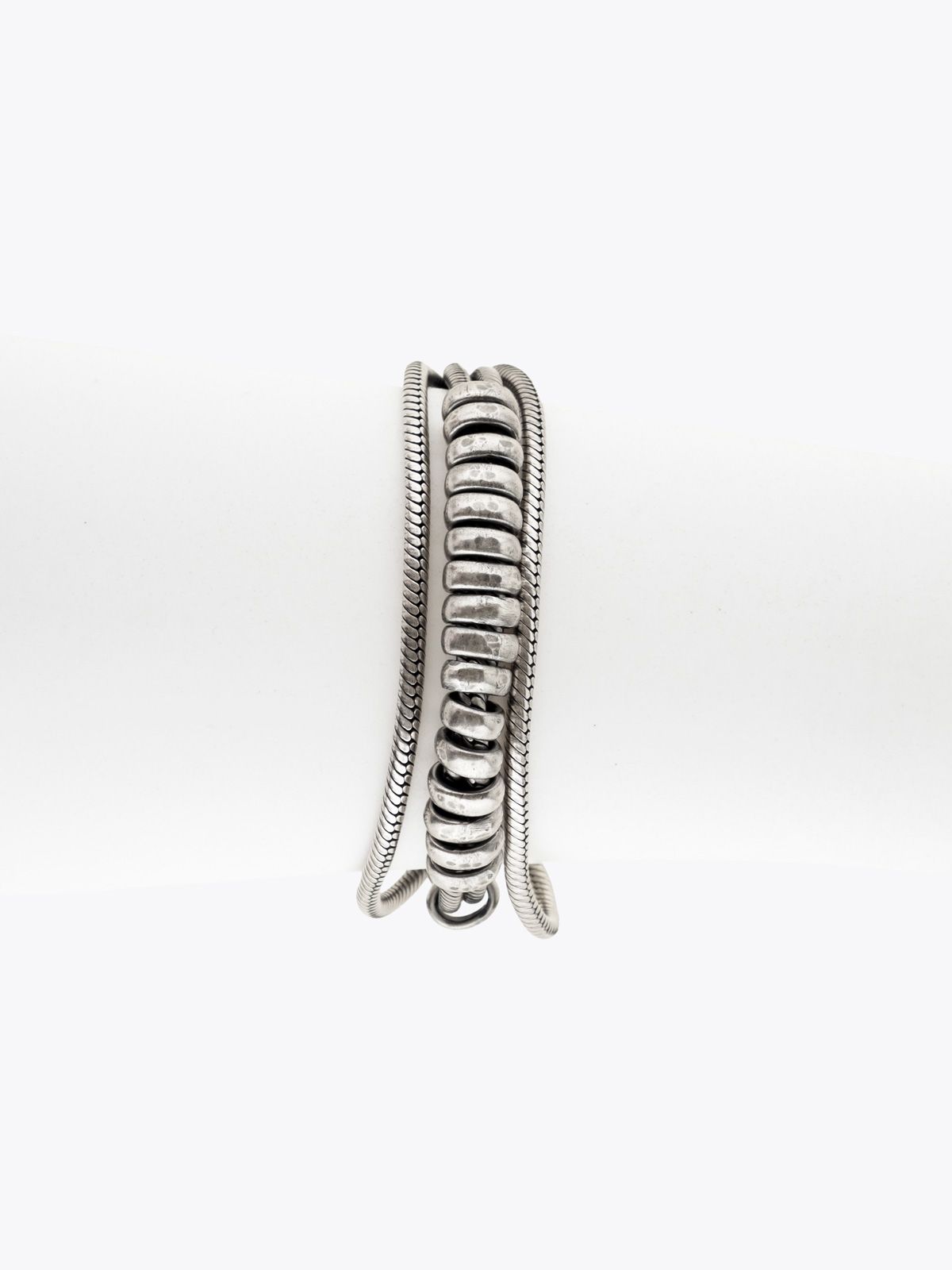 Goti Bracelet Silver Triple Snake Chain - BR1271 - E35 Shop