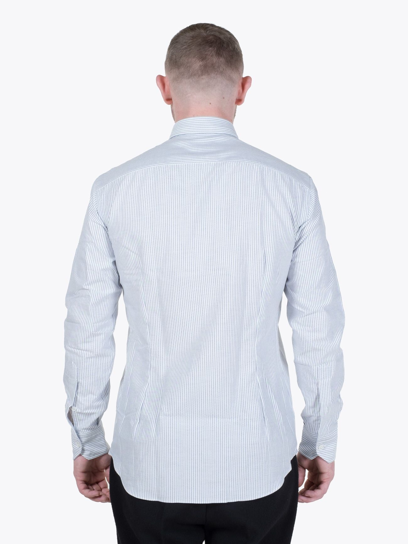 Salvatore Piccolo Shirt Cotton Oxford Striped Blue - E35 Shop