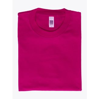 American Apparel 2001 Men’s Fine Jersey S/S T-shirt Raspberry Falded Front View