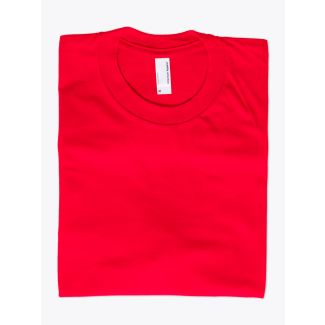 American Apparel 2001 Men’s Fine Jersey S/S T-shirt Red Folded Front View