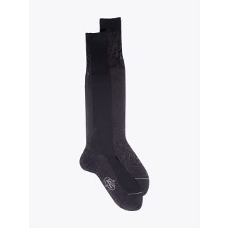 Gallo Plain Cotton Long Socks Anthracite 1