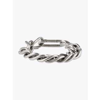 Goti Bracelet BR1111 Silver Double Curb Front View