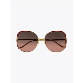 Gucci Squared Shape Sunglasses Gold / Gold 003 1