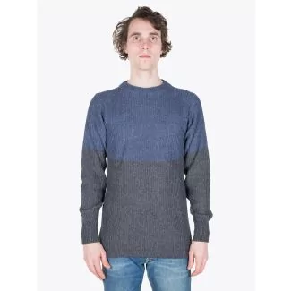 Howlin' Badarou Sweater Denim/Charcoal Full View