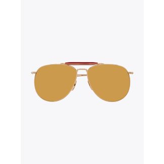 Thom Browne TB-015 Aviator Sunglasses Gold - E35 SHOP