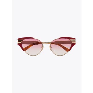 Gucci Sunglasses Cat-Eye Metal Red/Gold - E35 SHOP