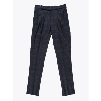 Giab's Archivio Cocktail Trousers Wool Check Anthracite - E35 SHOP