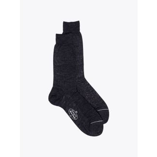 Gallo Short Socks Plain Wool Anthracite - E35 SHOP