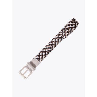 Anderson's Suede-Trimmed Elasticated Belt Black-White-Silver-Brown - E35 SHOP