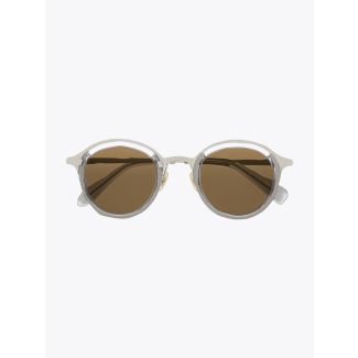 Masahiromaruyama Monocle MM-0055 No.3 Sunglasses Clear Gray / Silver Front View