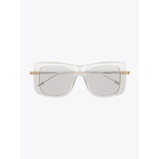 Thom Browne TB-419 Square- Frame Sunglasses Crystal Front View