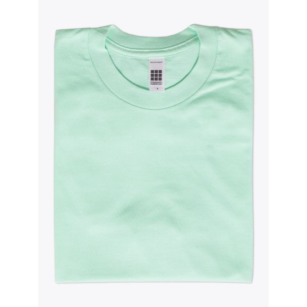 American Apparel 2001 Men’s Fine Jersey S/S T-shirt Lime Folded Front View