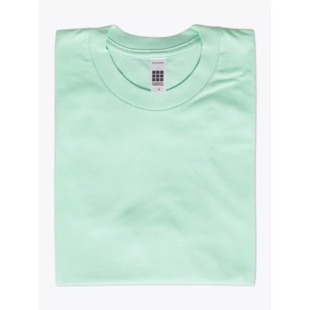 American Apparel 2001 Men’s Fine Jersey S/S T-shirt Lime Folded Front View