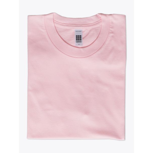 American Apparel 2001 Men’s Fine Jersey S/S T-shirt Light Pink Folded
