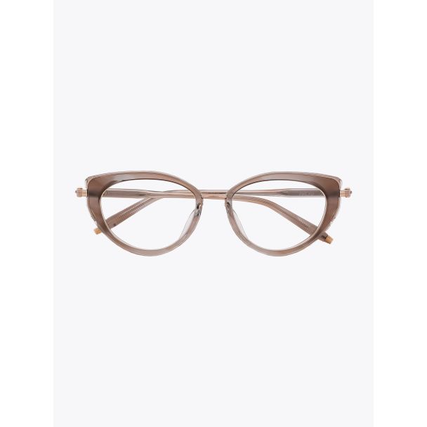 Akoni Glasses Athena Cat-Eye Nude Grey Swirl Front View