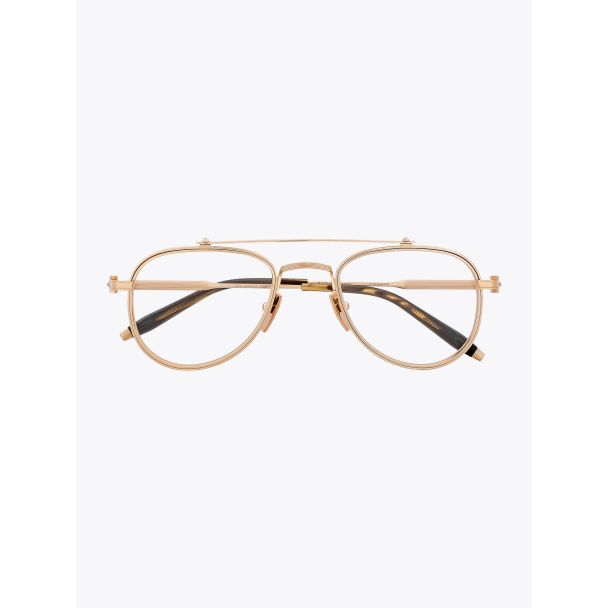 Akoni Calisto Aviator-Style White Gold Glasses Front View