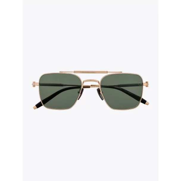 Akoni Sunglasses Europa Aviator-Style White Gold Front View