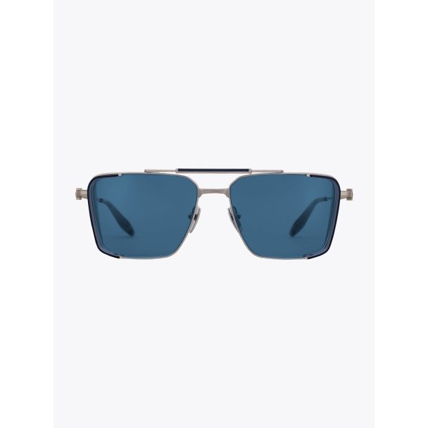 Akoni Sunglasses Hera Aviator Black Palladium/Silver Front View