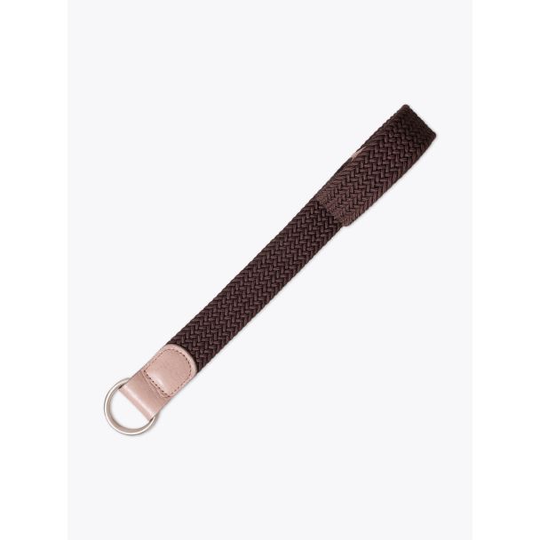 Anderson's Leather-Trimmed Elasticated AF2969 Belt Brown Front View