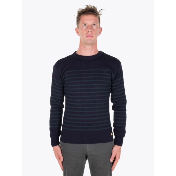 Armor-Lux Fisherman Jumper Heritage Rich Navy/Tige Full View