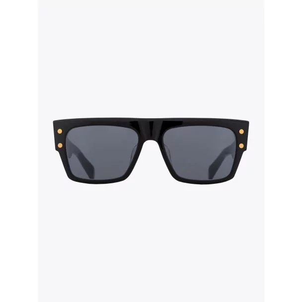 Balmain Sunglasses B-III Square Black/Gold Front View