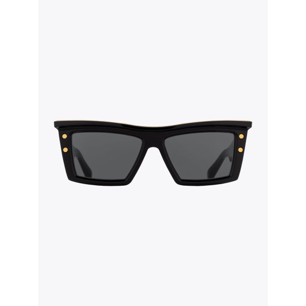Balmain B-VII Square Black/Gold Sunglasses Front View