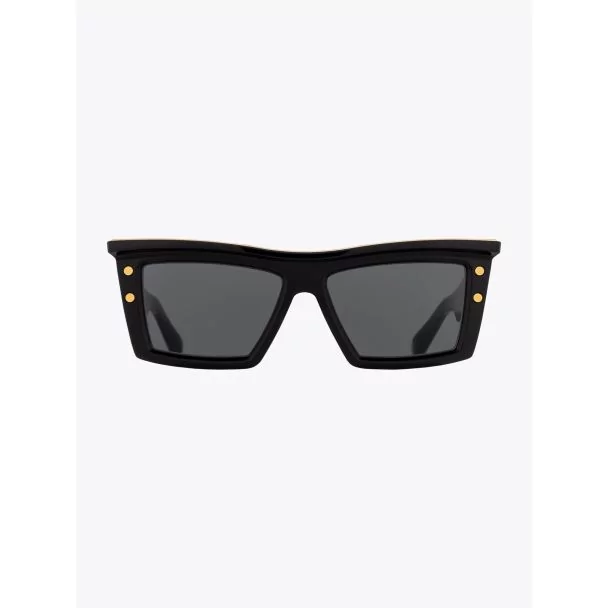 Balmain B-VII Square Black/Gold Sunglasses Front View